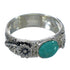 Flower Sterling Silver Turquoise Southwest Ring Size 7-1/2 YX90503
